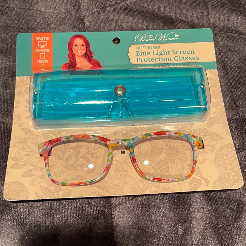 Blue light screen protection glasses with case